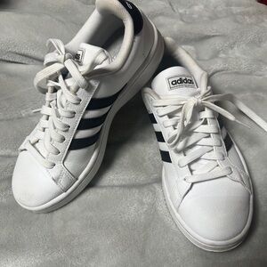 Adidas Classic White and Black Shoes